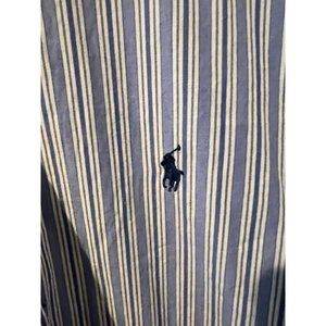 Ralph Lauren Oxford Button Front Shirt Stripes Men's XL